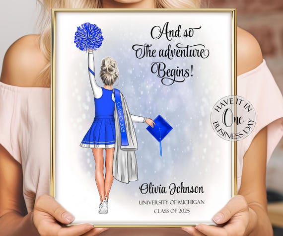 Cheer Gifts Custom Cheer Senior Gifts Personalized Graduation Cheer Print Customized Cheerleading Gifts For Cheerleader Senior Night Gift
