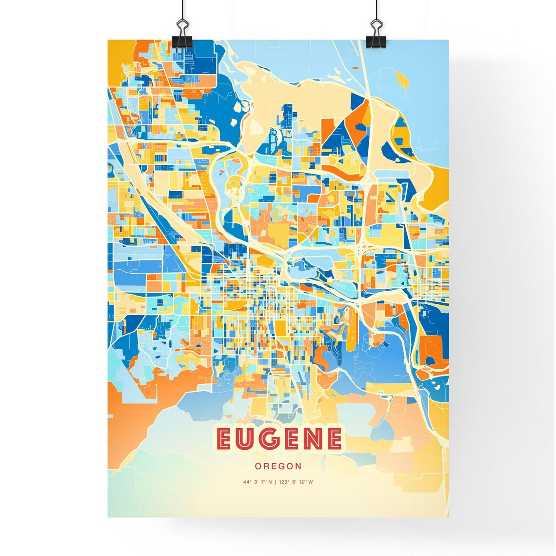 Eugene Oregon City Map, Personalized Gift - Image 3