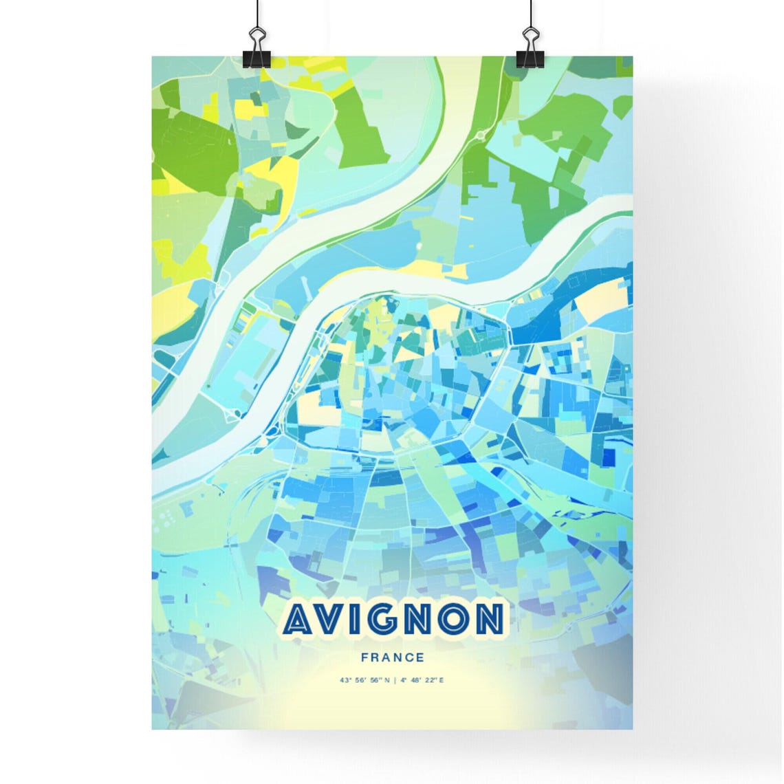 Avignon France Customizable City Map Poster For Home Wall Decor - Image 2