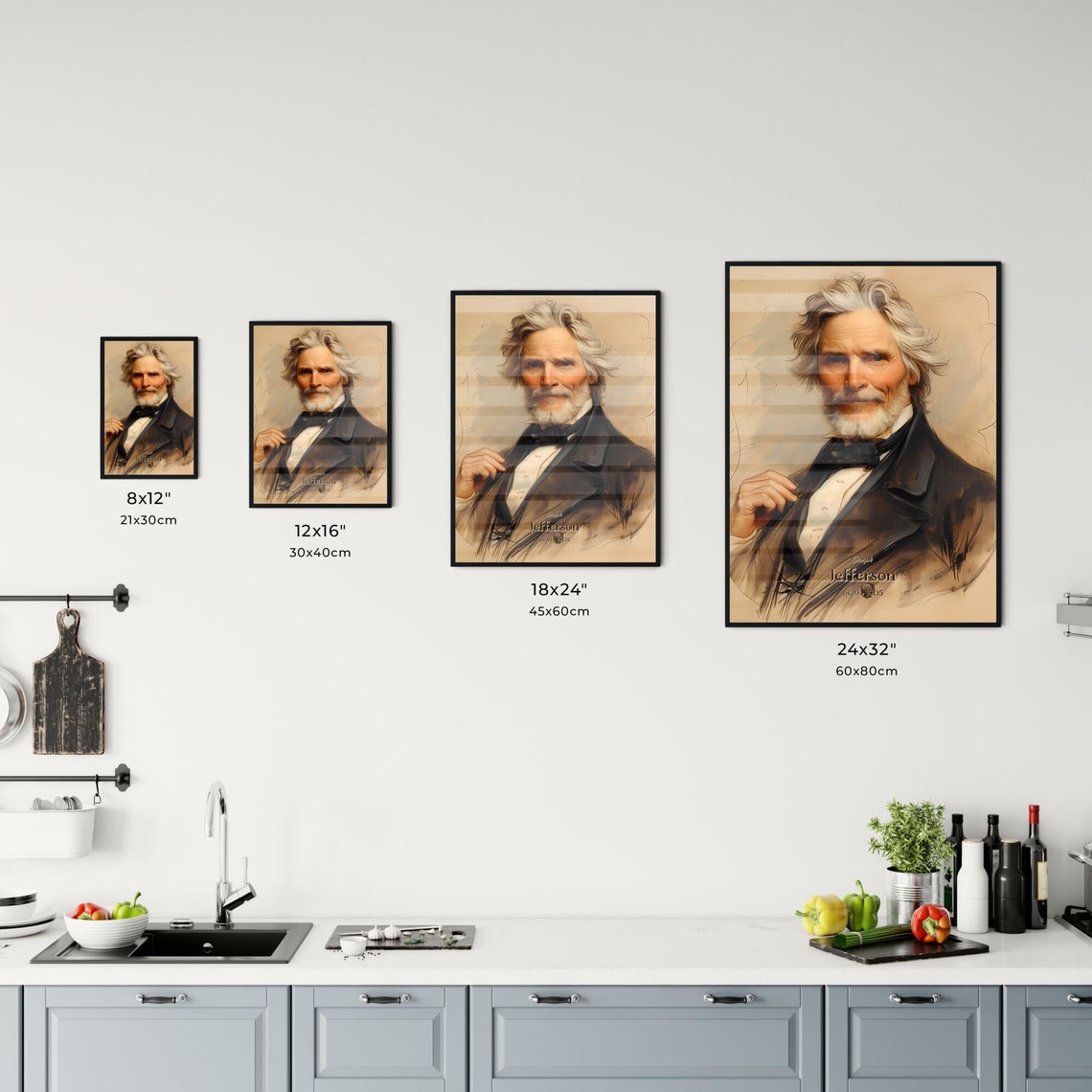 Joseph Jefferson 1829 1905 Vintage Portrait Painting Art Poster - Image 3