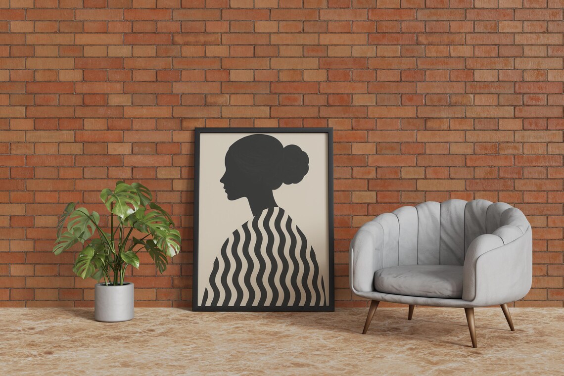 Minimalist Woman Silhouette, Abstract Female Portrait - Image 5