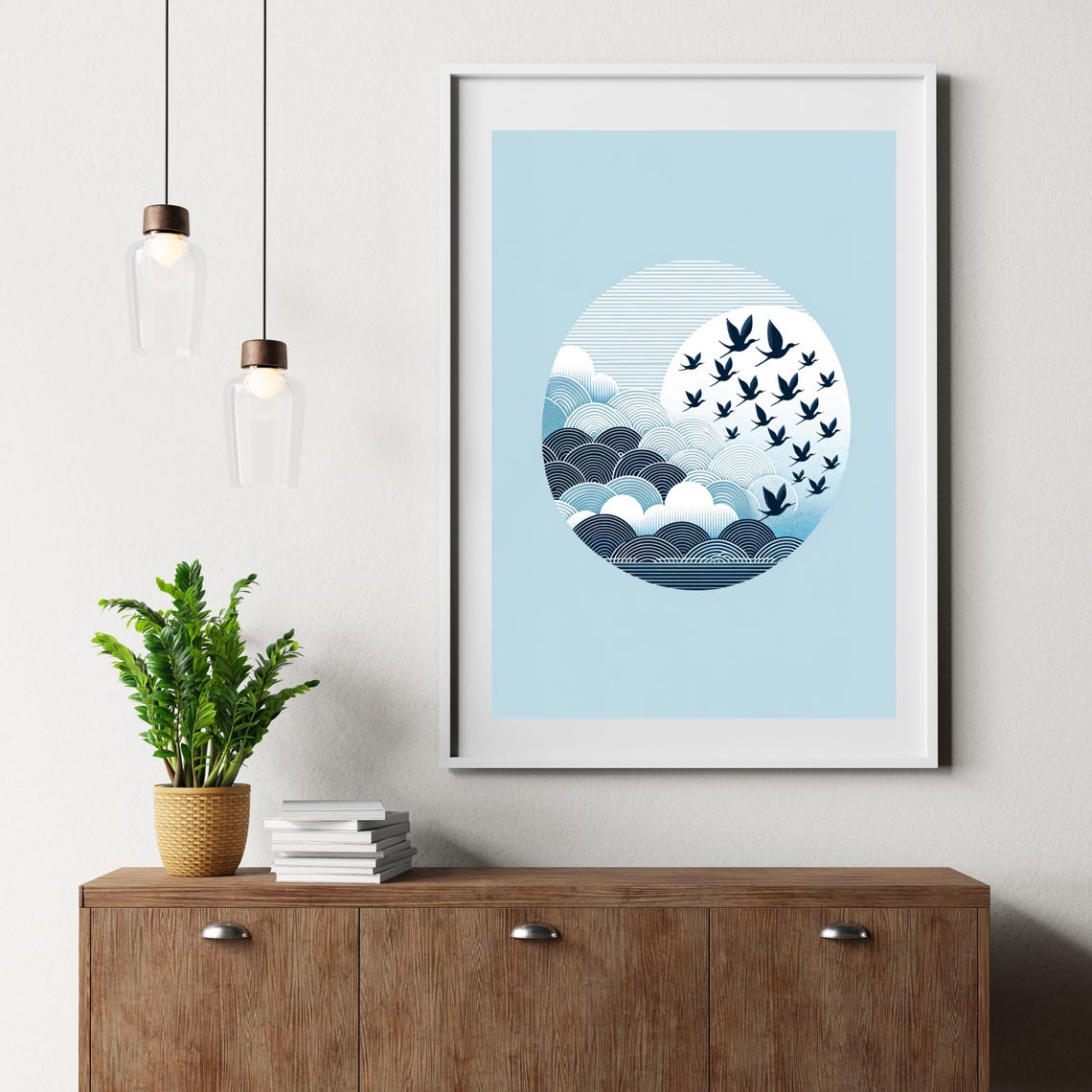 Japanese Minimalist Bird Zen Nature Poster - Image 2