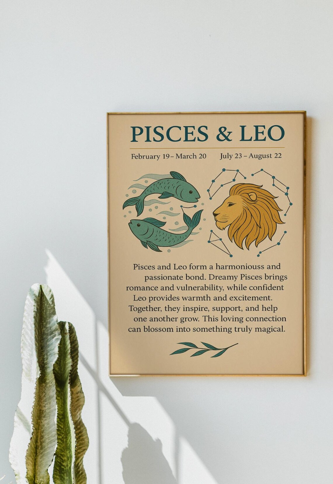 Pisces And Leo Zodiac Compatibility Poster - Image 2