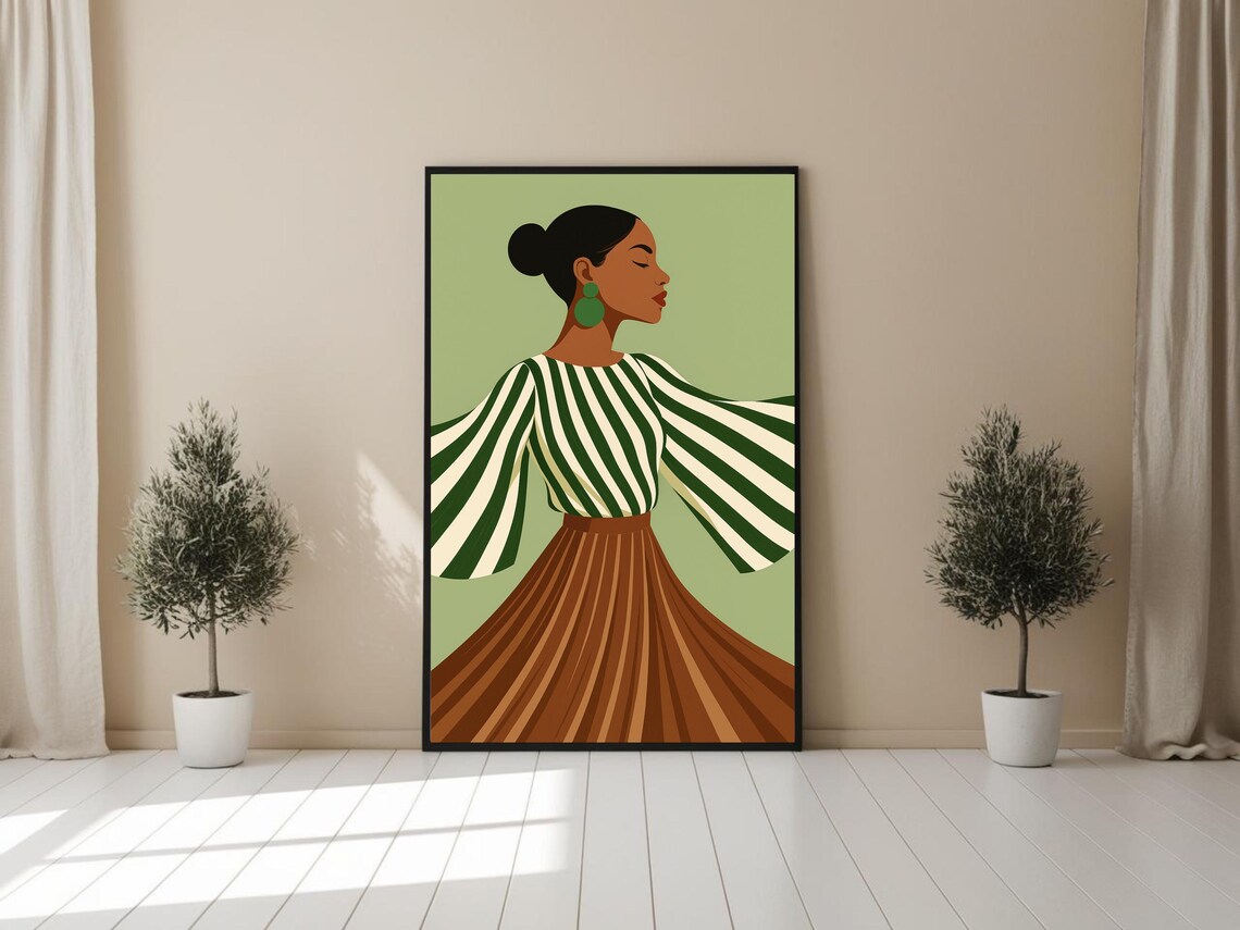 Minimalist Stylish Woman Fashion Illustration Art Print