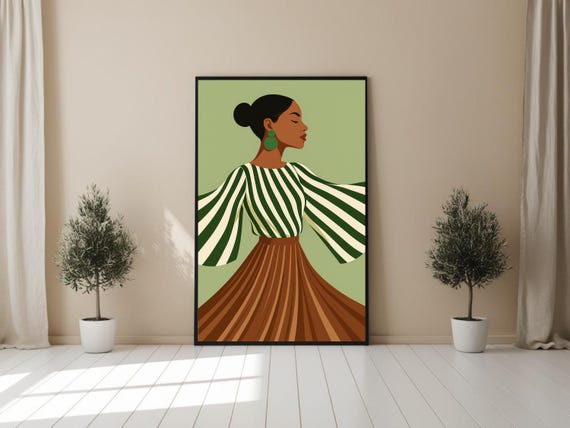 Minimalist Stylish Woman Fashion Illustration Art Print