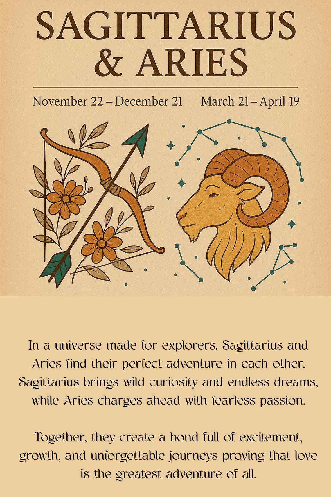 Sagittarius And Aries Zodiac Compatibility Poster - Image 5
