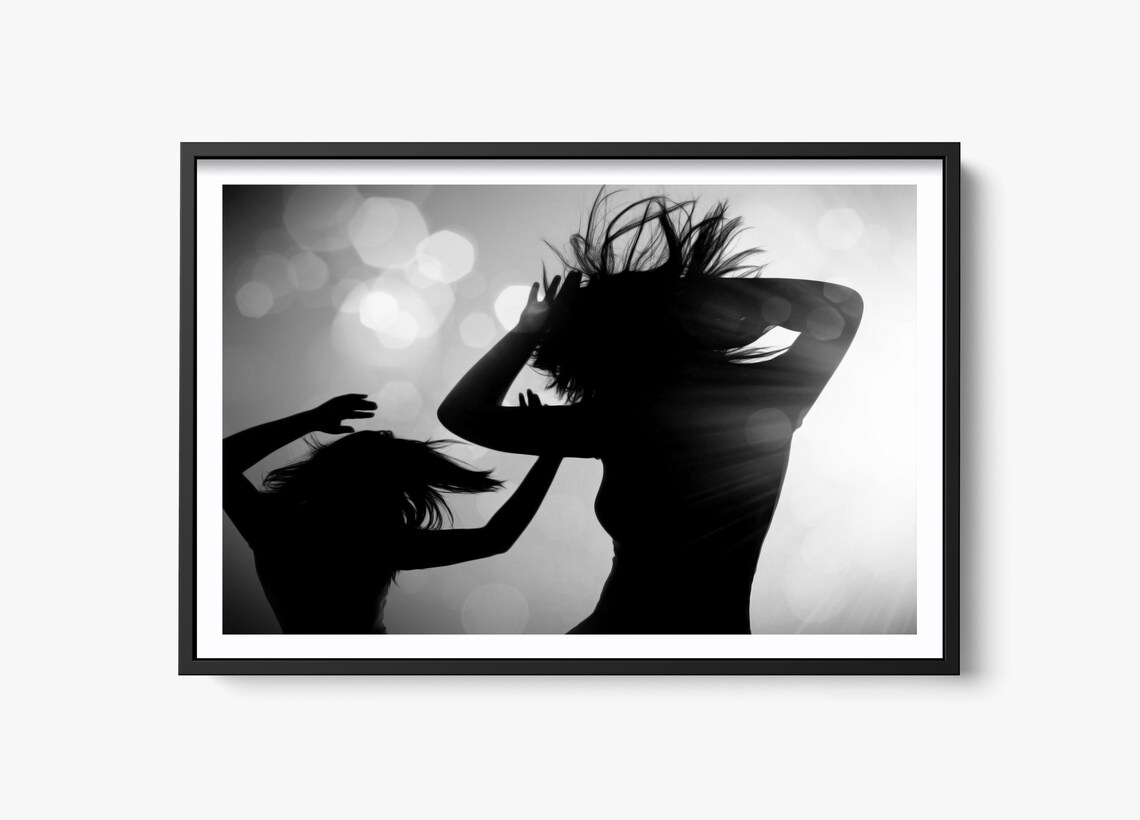 Girls Dancing Photo, Whimsical Wall Art Print