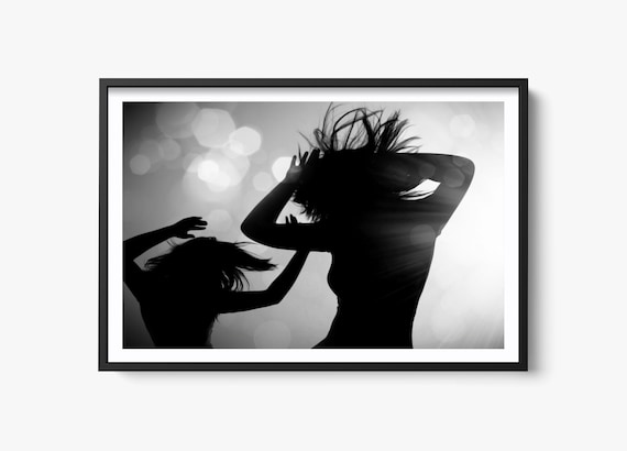 Girls Dancing Photo, Whimsical Wall Art Print