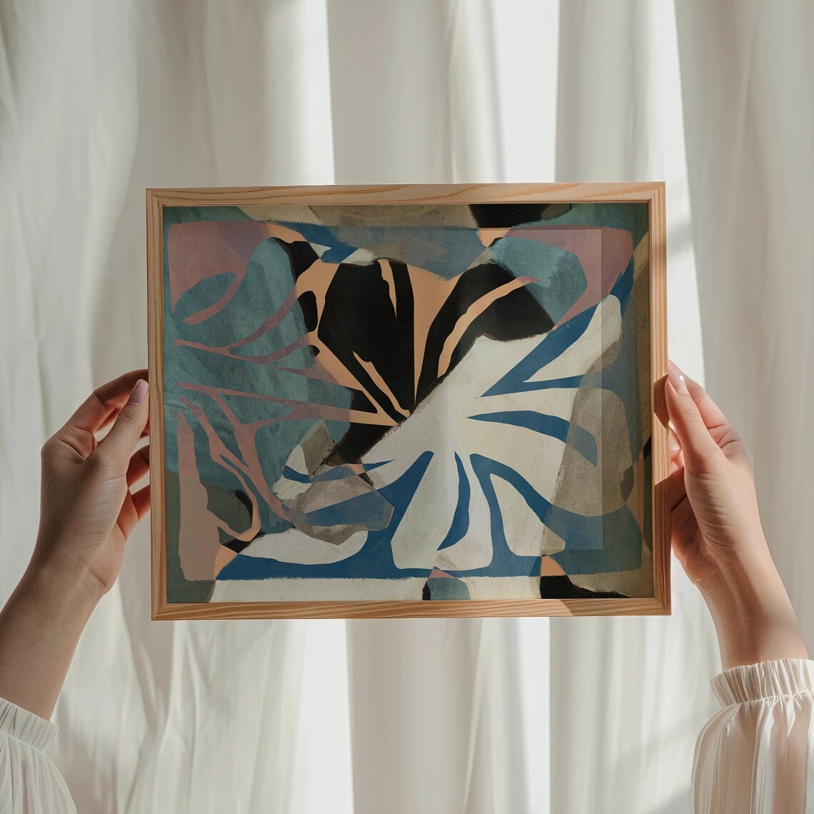 Abstract Flower No1 Modern Art Print - Image 2