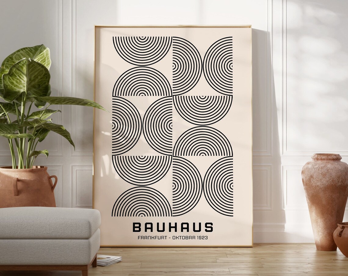 Bauhaus Frankfurt Oktober 1923 Concentric Arches Geometric Poster - Image 2