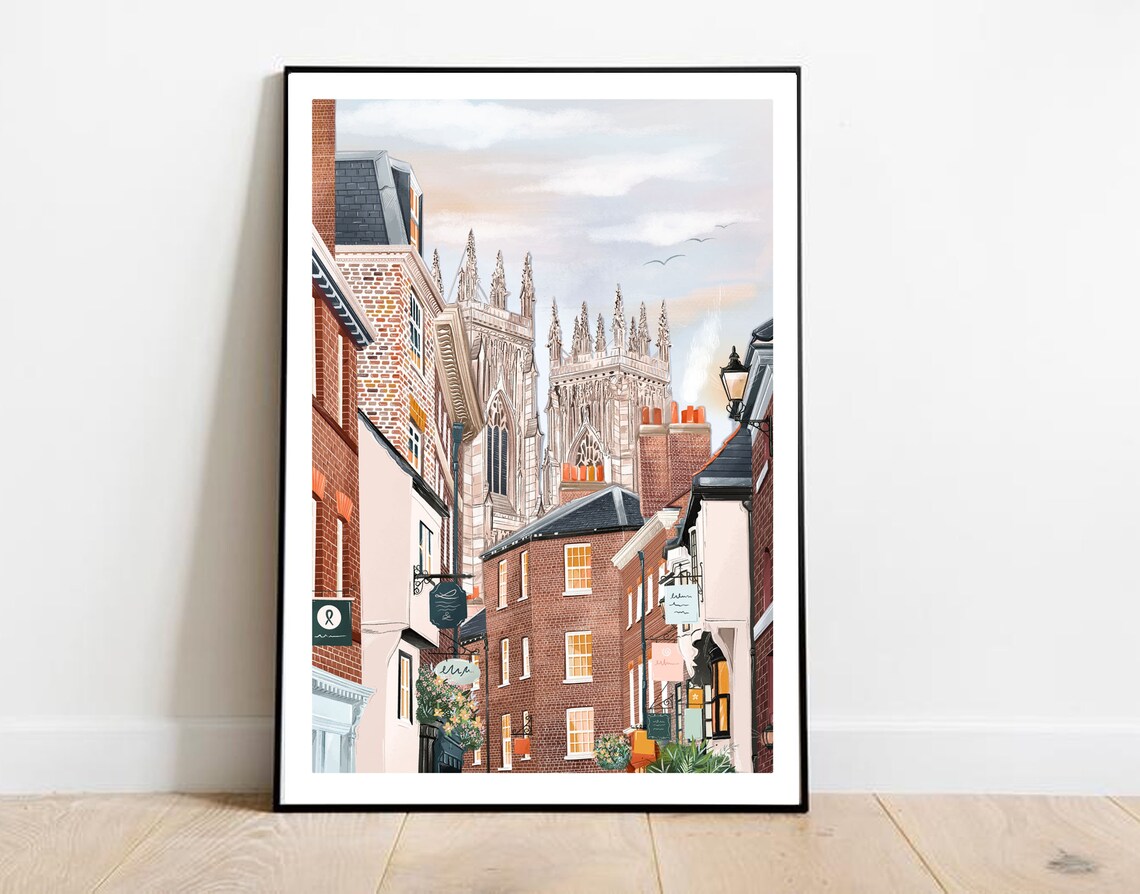 York Travel Poster, York Cathedral Art Print