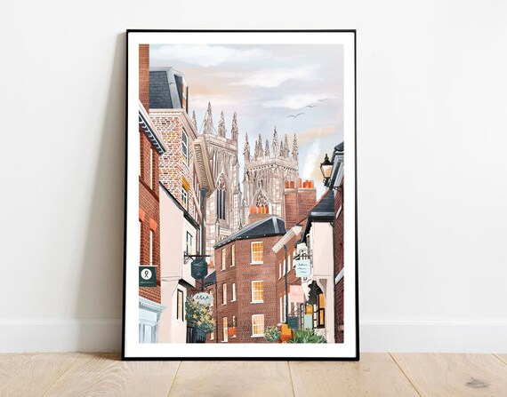 York Travel Poster, York Cathedral Art Print