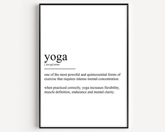 Yoga Definition Poster Print