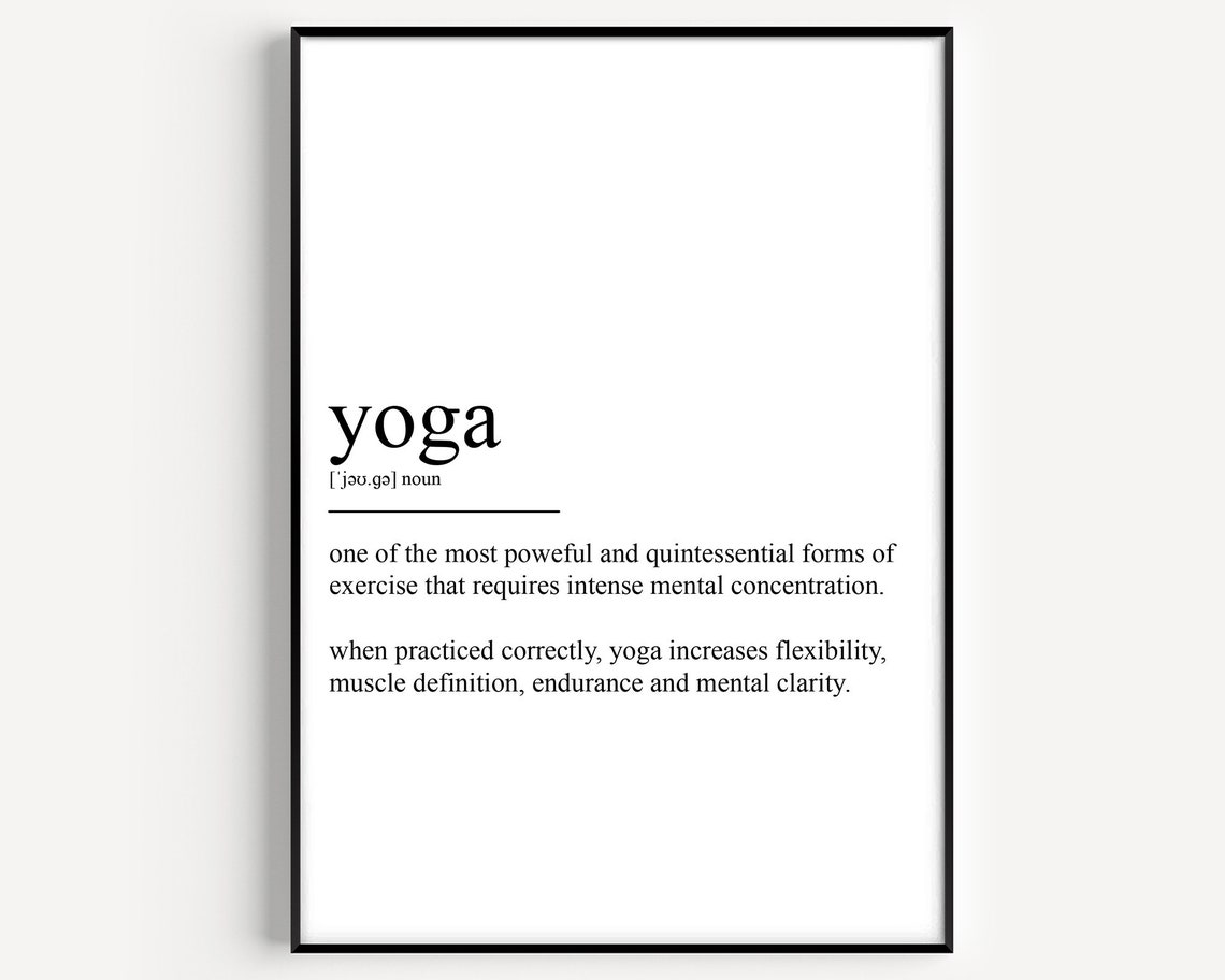 Yoga Definition Poster Print