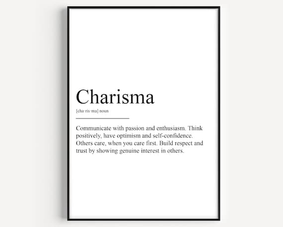 Charisma Definition Typography Art Print