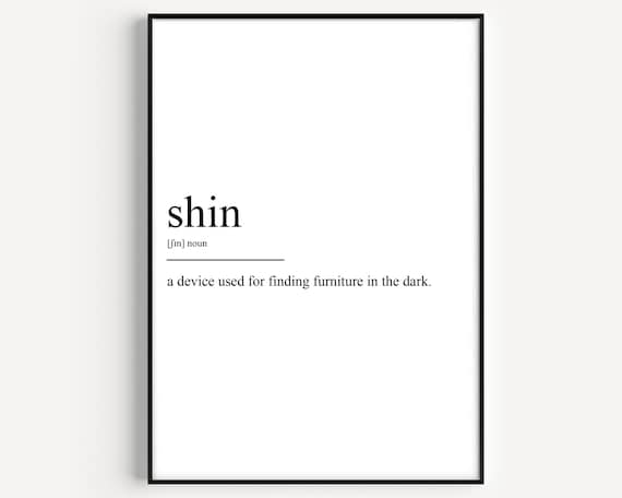 Shin Funny Definition Dark Humor Minimalist Typography Poster