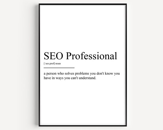 SEO Professional Definition Wall Art Print
