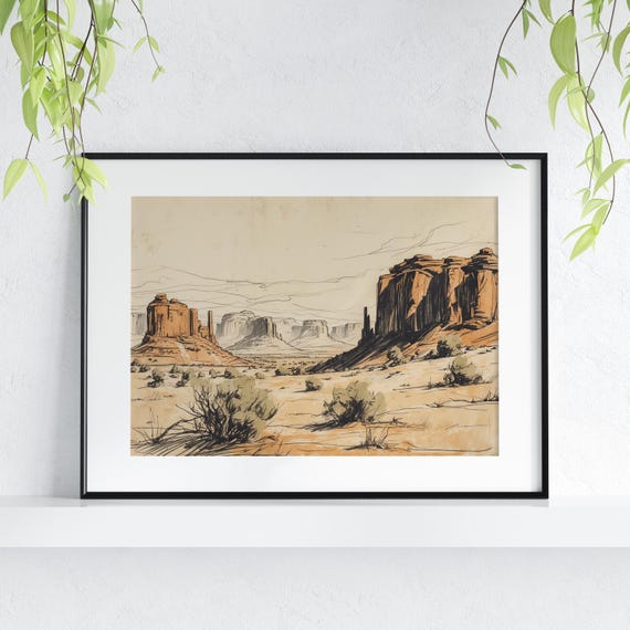 Monument Valley Print West Landscape Art