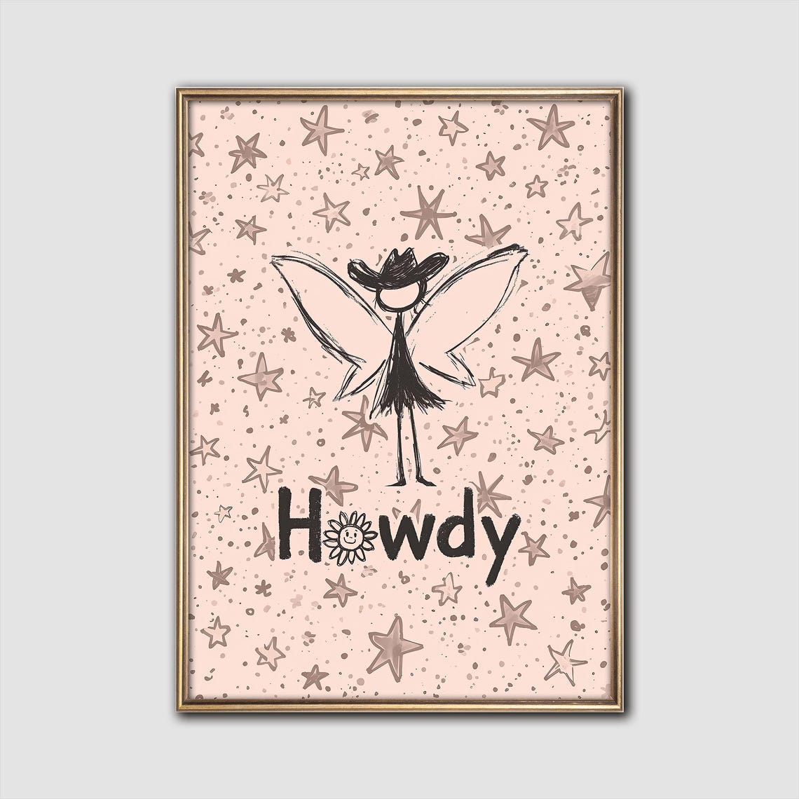 Howdy Fairy Cowboy Western Whimsy Wall Art