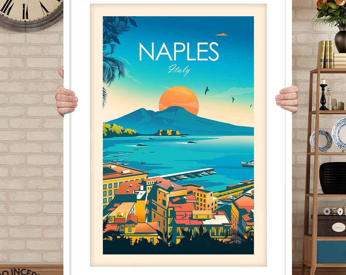 Naples, Italy Travel Poster, Place Print - Image 3