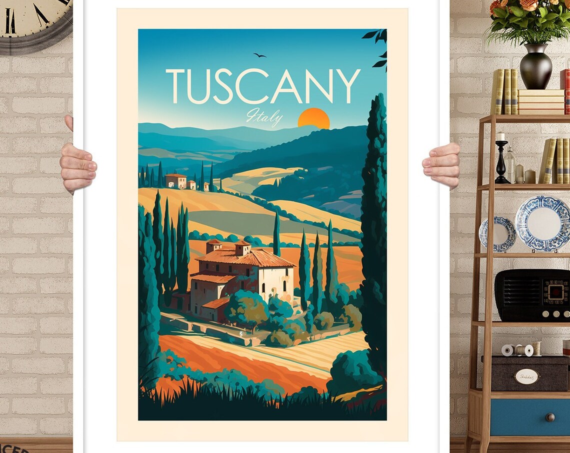Tuscany Travel Poster, Italy Travel Poster Print - Image 3
