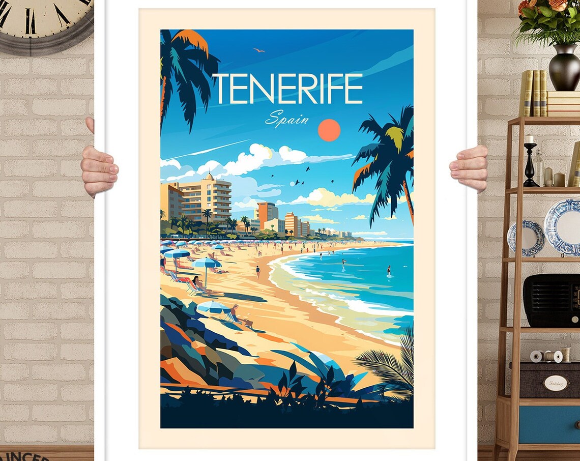 Tenerife Traditional Travel Poster, Canary Islands - Image 3