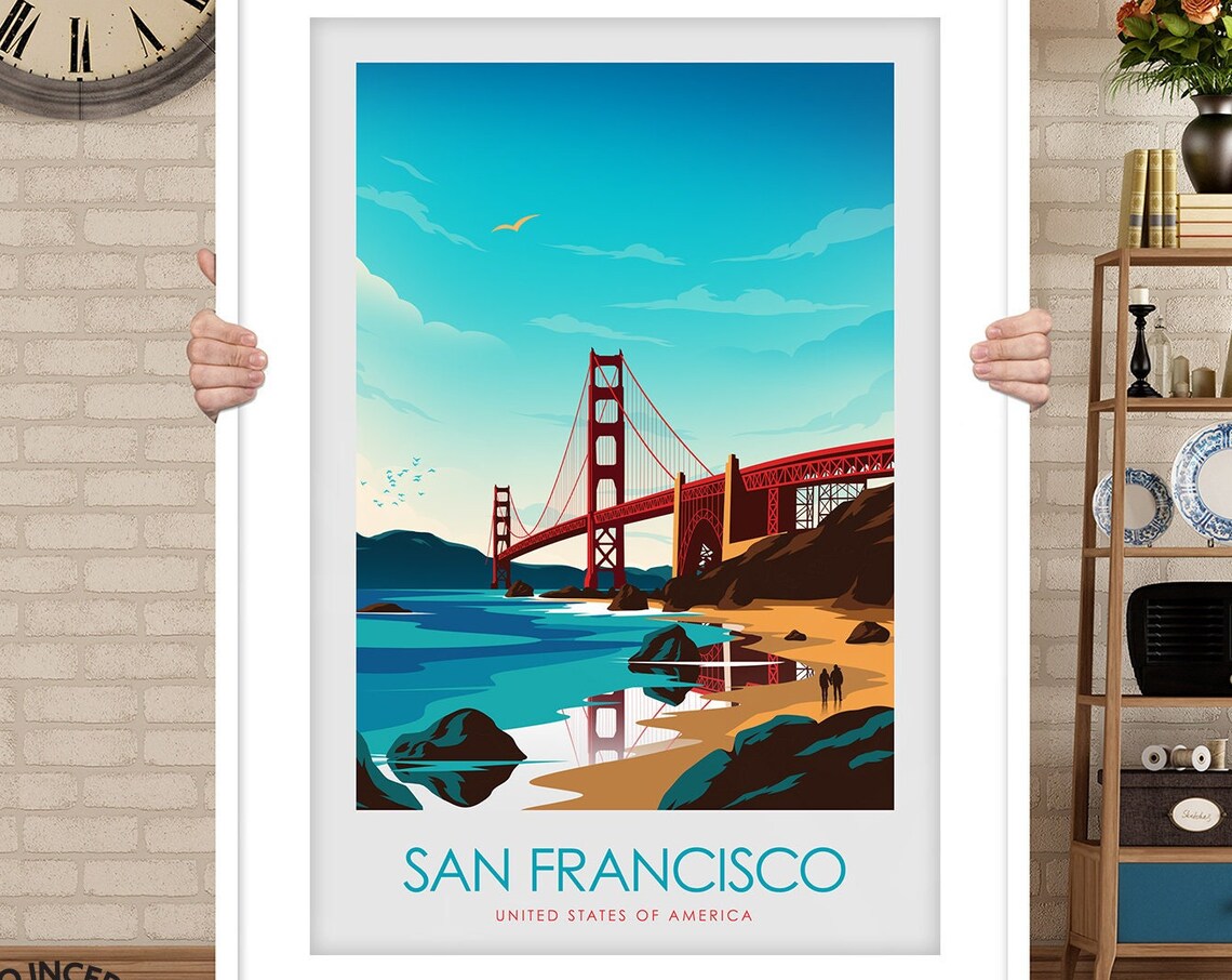San Francisco California Travel Poster, USA - Image 3
