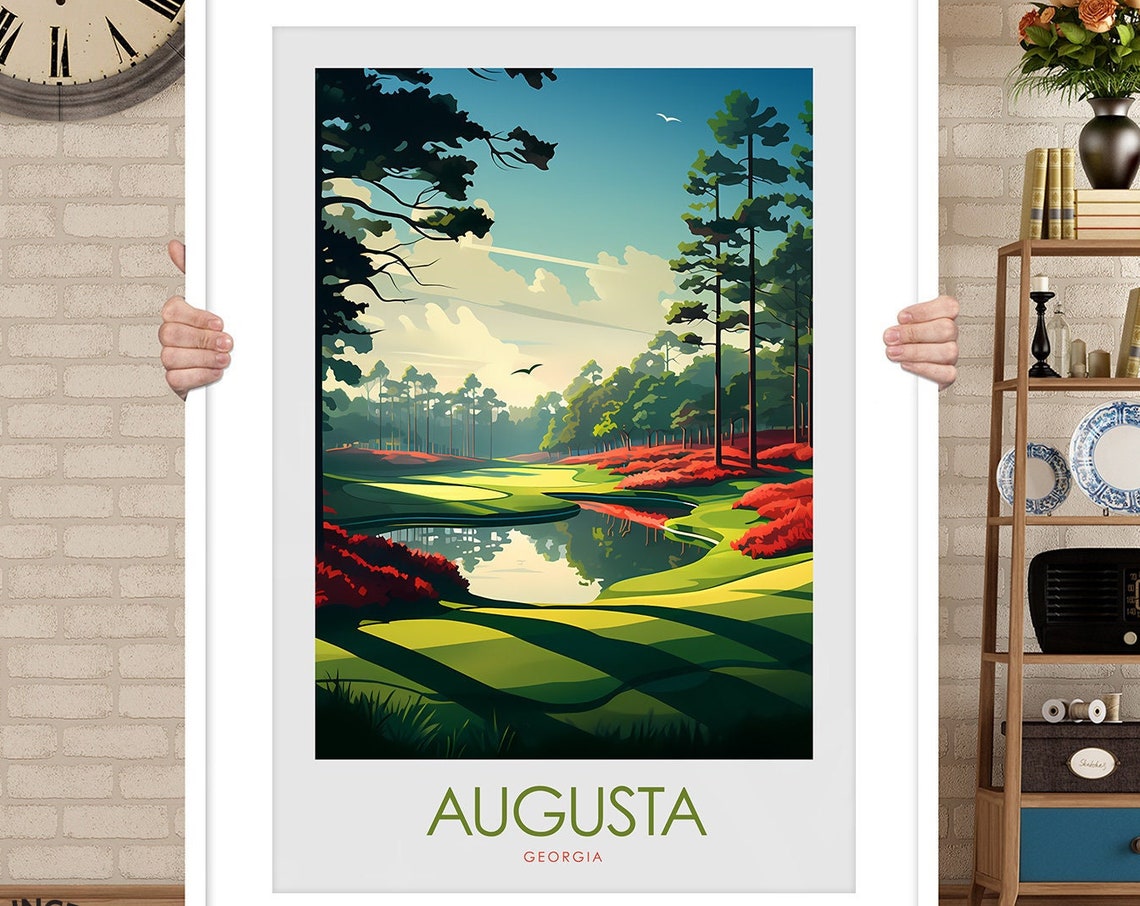 Augusta Georgia Championship Golf Course Azalea Fairway Poster - Image 3