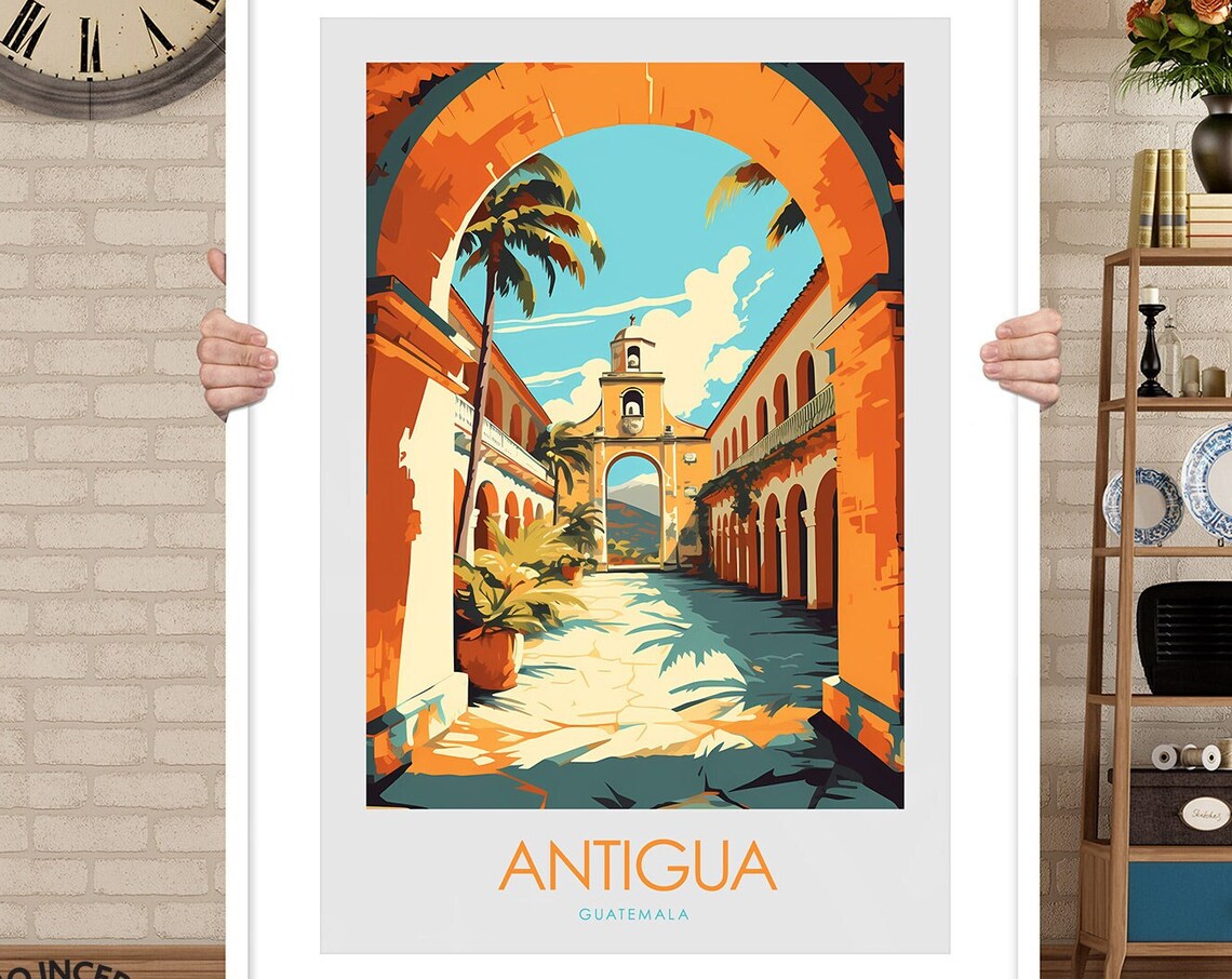 Antigua Guatemala Travel Poster, Travel Poster Print - Image 3