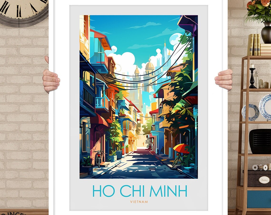 Ho Chi Minh Vietnam Travel Poster, Gallery Wall Art - Image 3