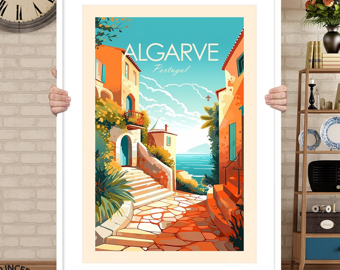 Algarve Portugal Travel Poster, European Wall Art - Image 3