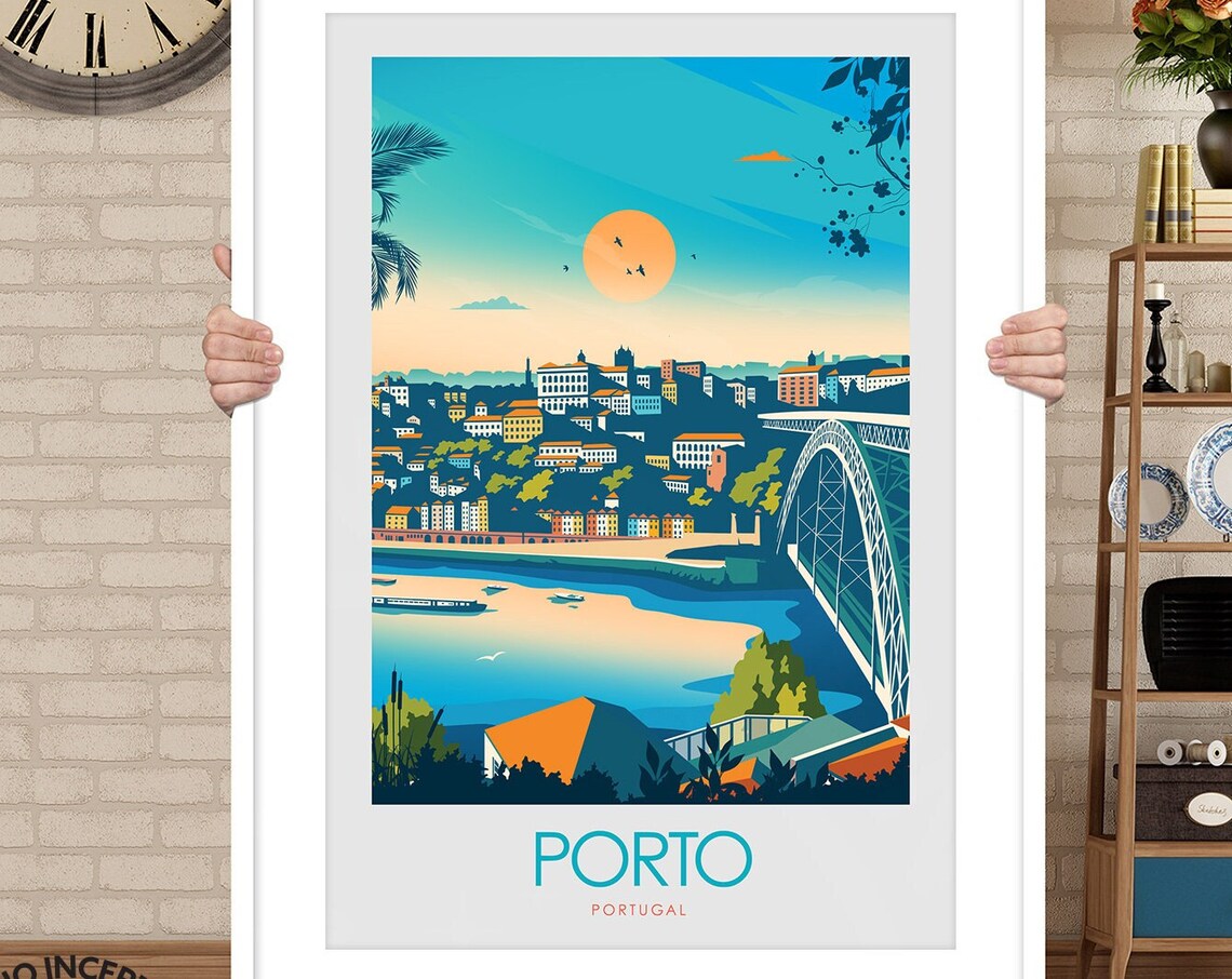 Porto Portugal Travel Poster, Europe Art Print - Image 3