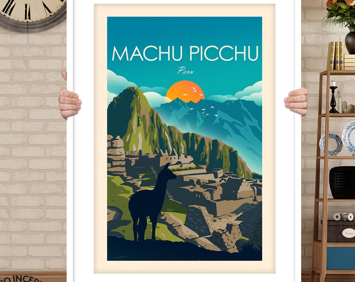 Machu Picchu Peru Travel Poster, South America Art Print - Image 2