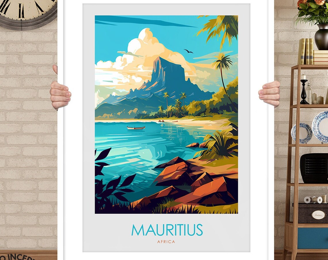 Mauritius Africa Minimal Style Art Print - Image 3