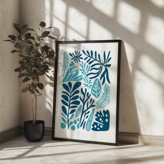Botanical Matisse Style Art Prints Nature Wall Decor Leafy Green Home Stylish Room Enhancements For Plant Lovers