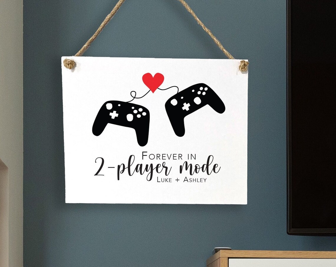 Forever In 2 Player Mode, Cute Video Game Decor