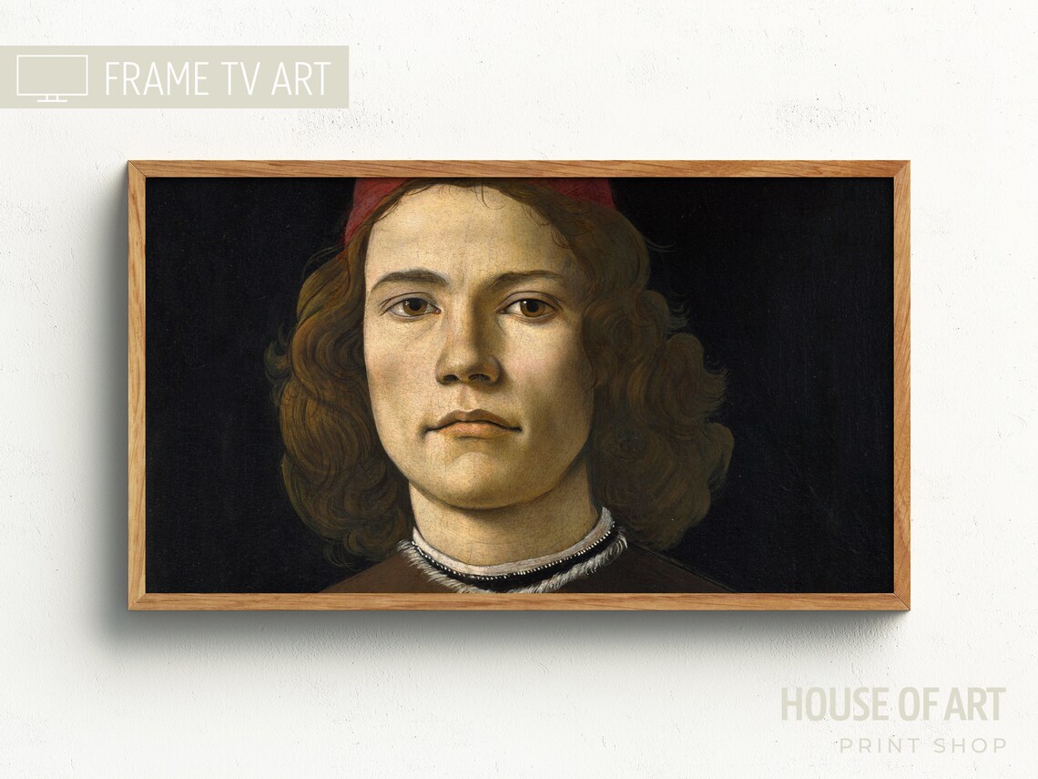 Renaissance Portrait Of Young Man Red Cap Classic Oil Painting Wall Art Poster - Image 3