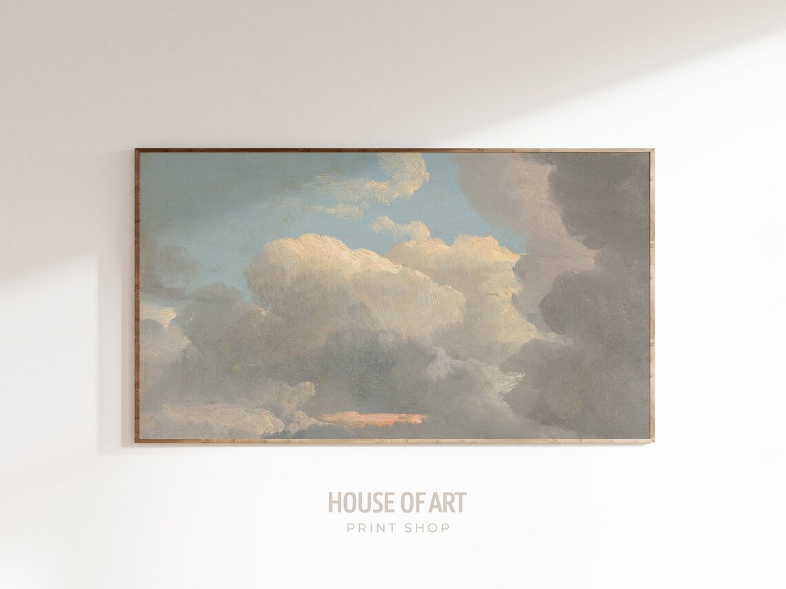 Cloud Frame Vintage Sunset Farmhouse Art Print - Image 3