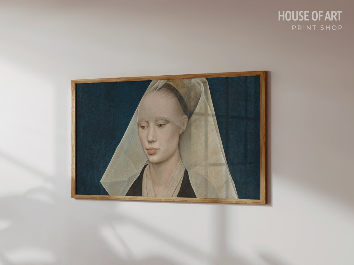 Frame Tv Art 4k Classic Portrait Of A Lady Oil Painting Vintage Female Artwork Antique Woman In Traditional Fashion Hat - Image 3