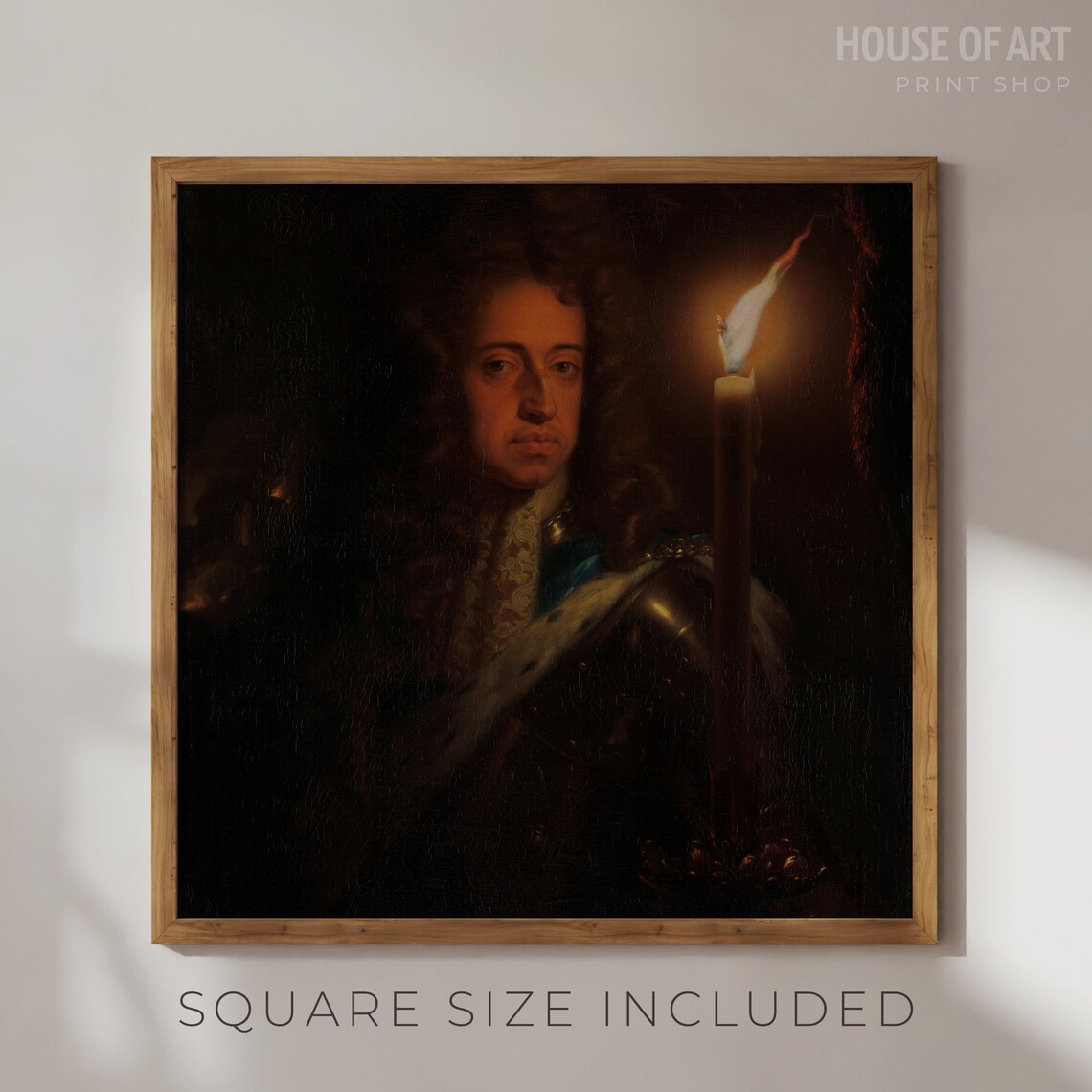 Moody Victorian Baroque Gentleman Portrait Candlelight Dark Oil Print - Image 2