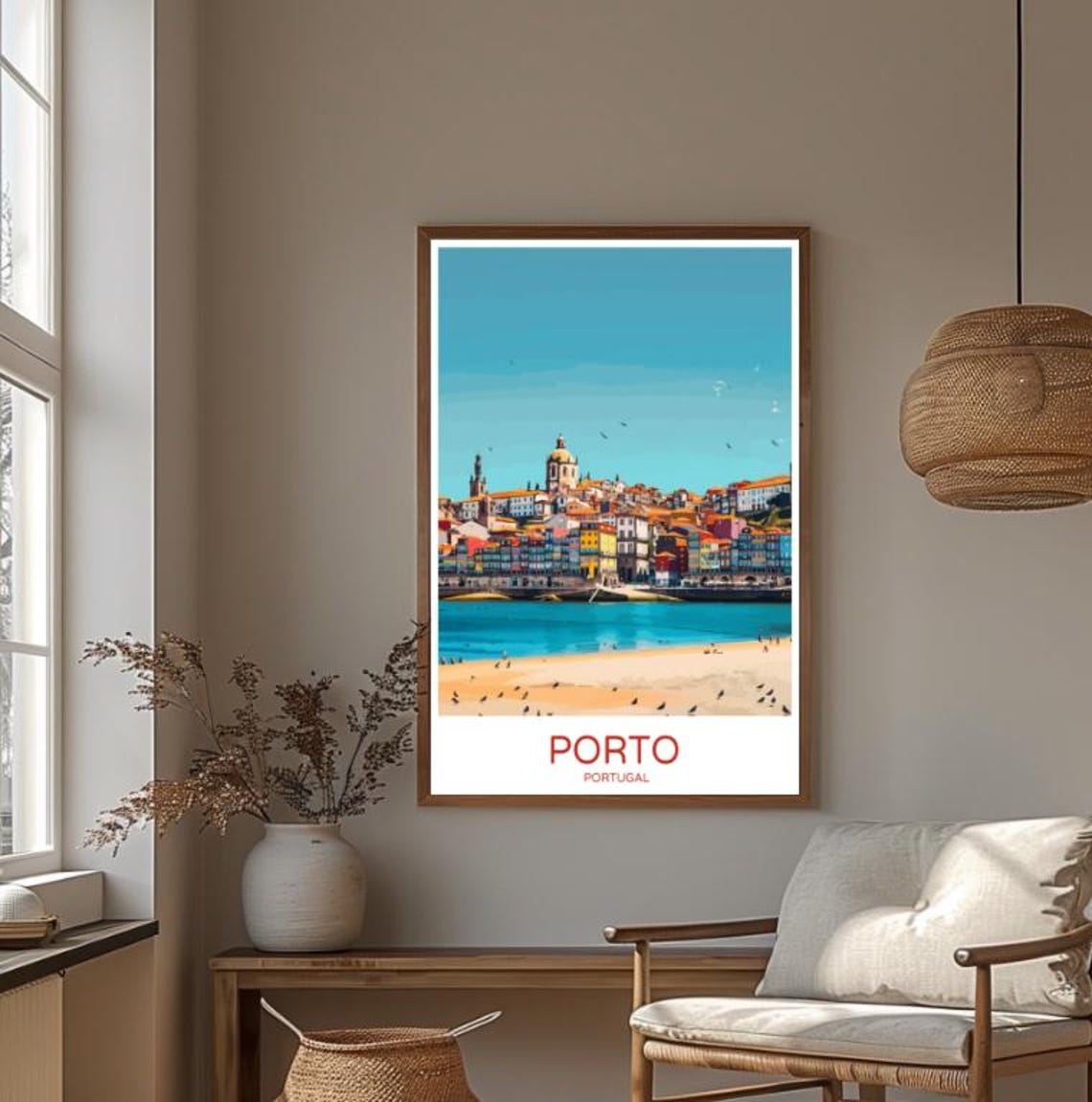 Porto Travel Poster Vibrant Cityscape Of Portugals Cultural Gem Wall Art Scenic Print Travel Gift - Image 4