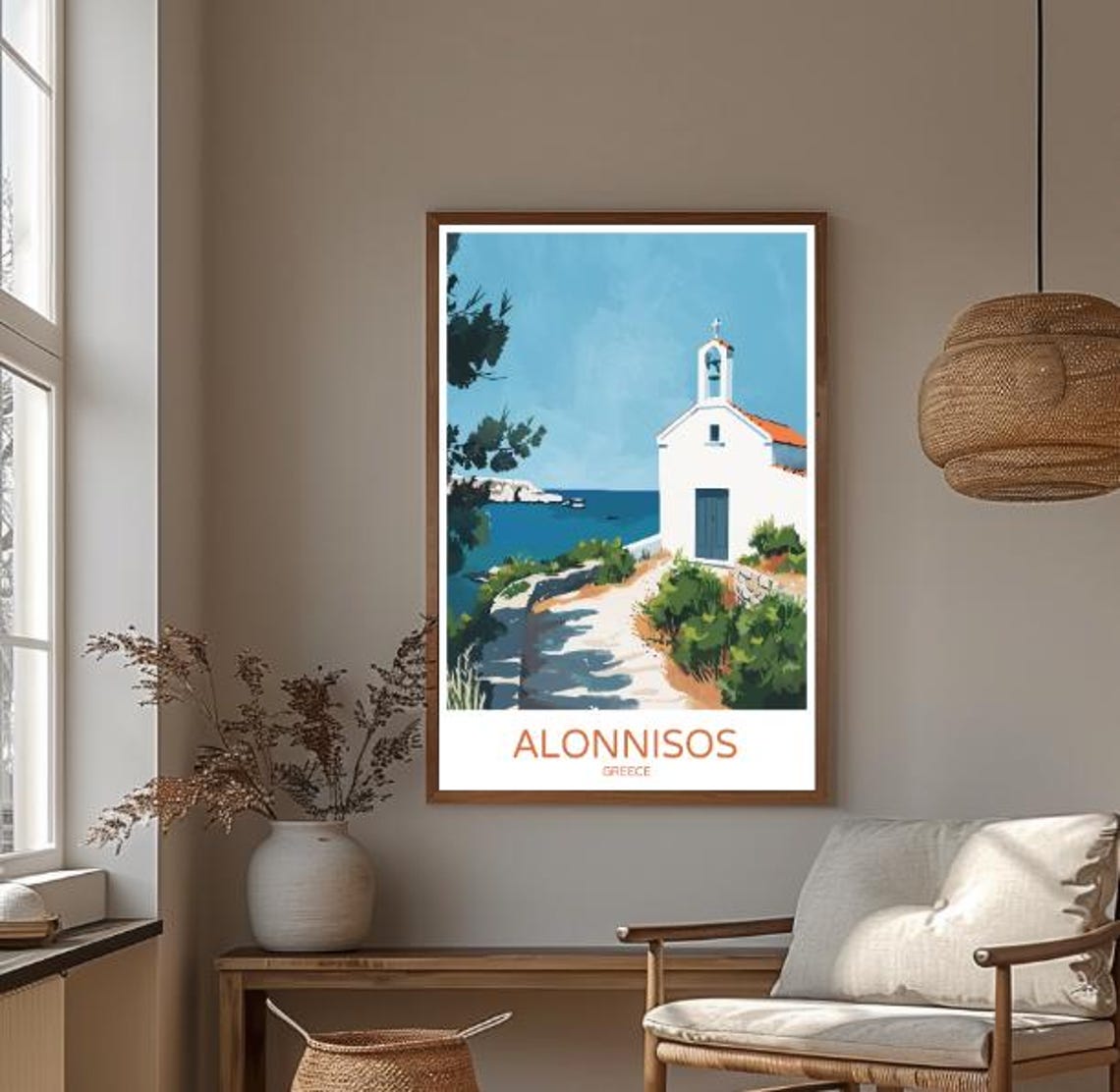 Alonnisos Travel Poster Greek Island Wall Art Scenic Aegean Landscape Print Alonnisos Decor Greece Travel Gift Island Artwork - Image 3