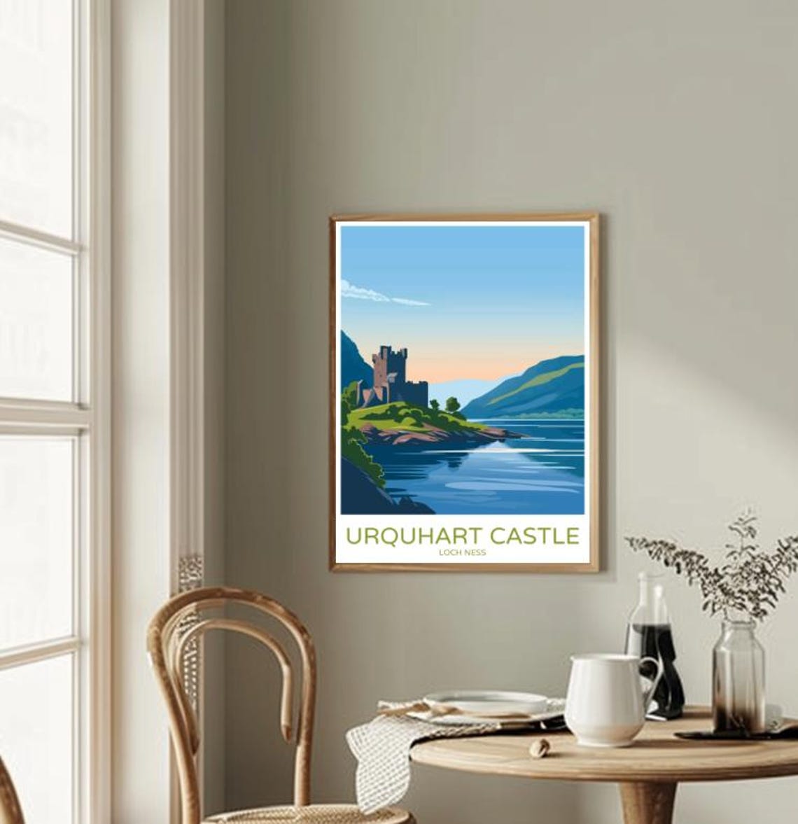 Urquhart Castle Loch Ness Sunset Ruins Scottish Highlands Poster - Image 2