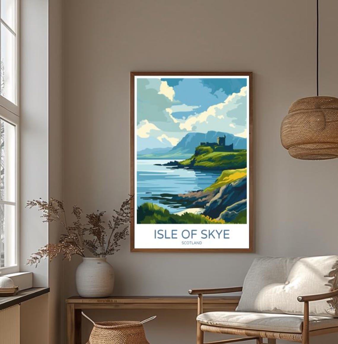 Isle Of Skye Scotland Coastal Castle Cliffs Landscape Poster - Image 4