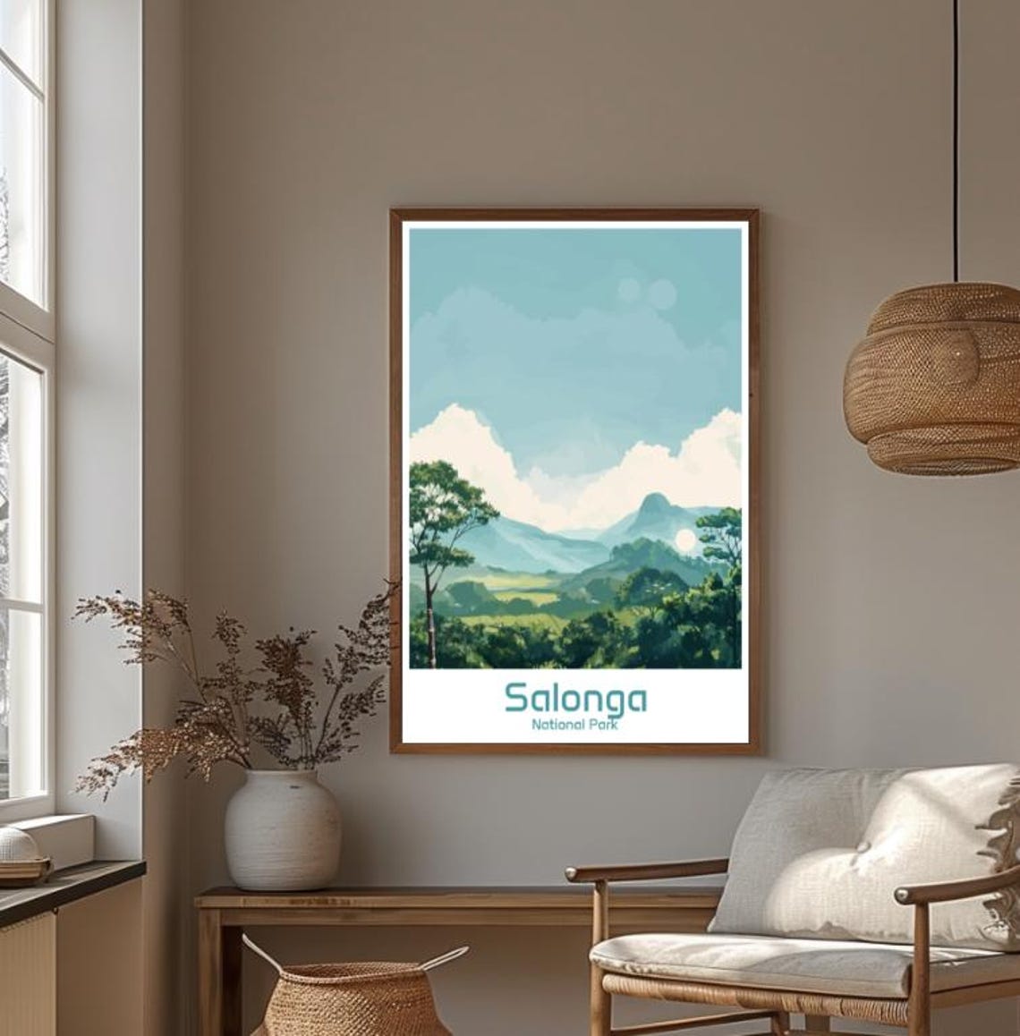 Salonga National Park Rainforest Mountain View Congo Art Poster - Image 4