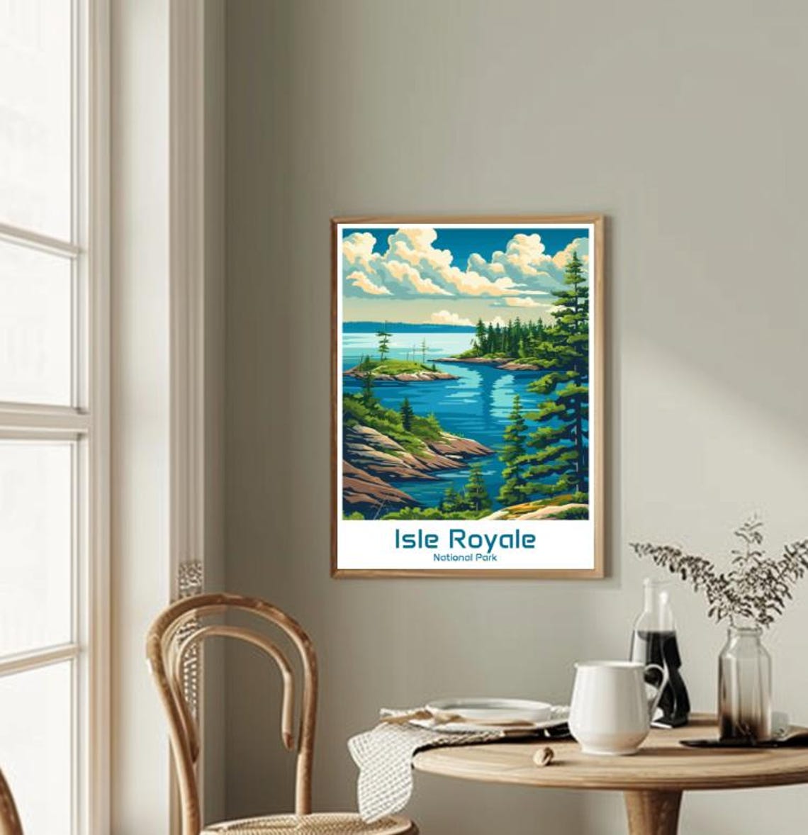 Isle Royale National Park Pine Shoreline Lake Superior Poster - Image 2
