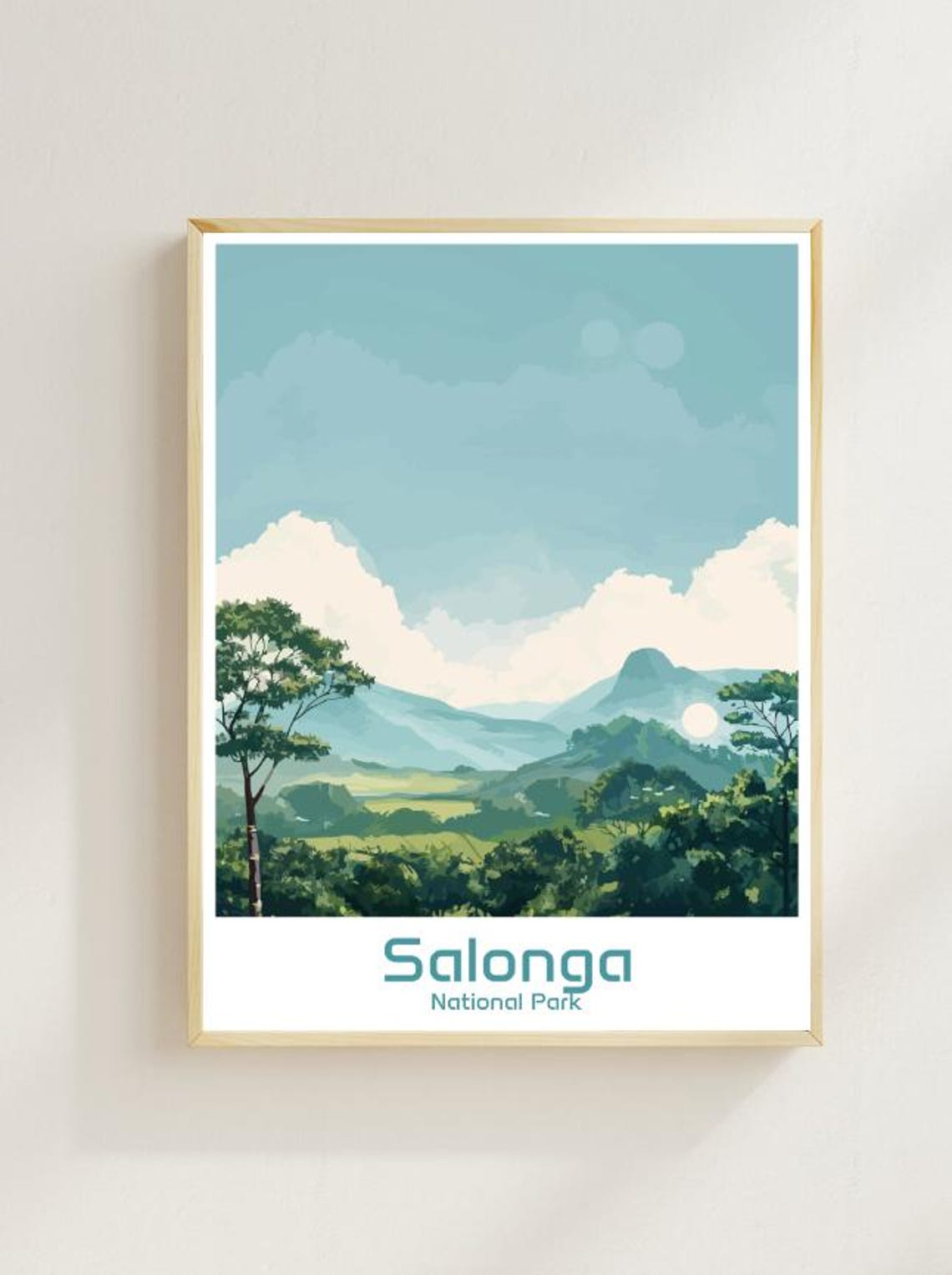 Salonga National Park Rainforest Mountain View Congo Art Poster