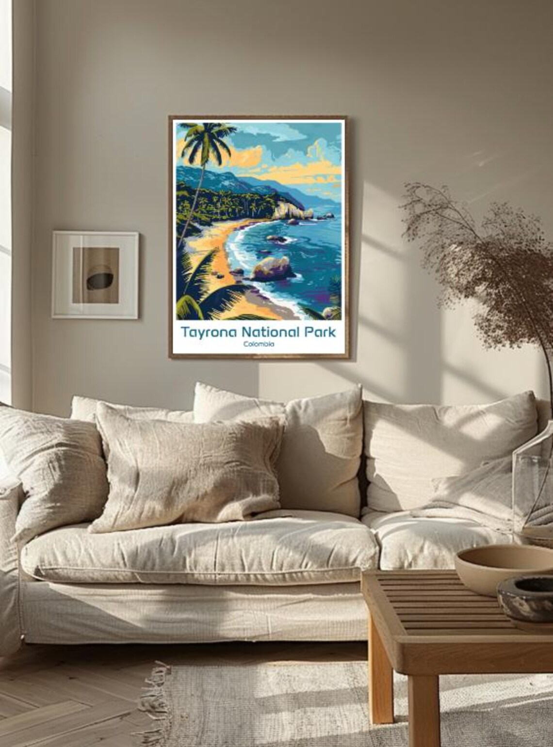 Tayrona National Park Colombia Caribbean Cove Palm Beach Travel Poster - Image 3