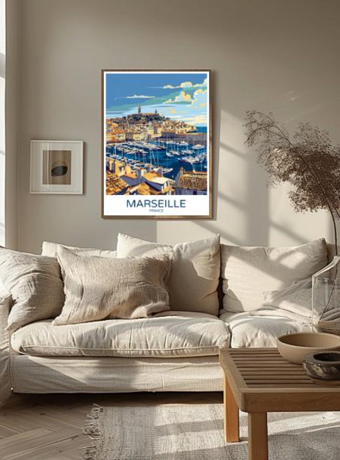 Marseille France Travel Poster Scenic Old Port And Coastal View Wall Art European City Print Travel Gift Home Decor - Image 2