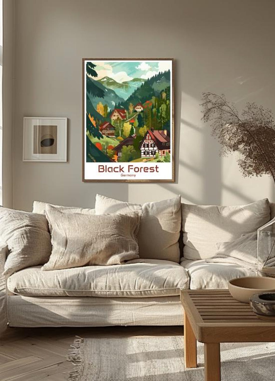 Alpine Black Forest Germany Mountain Village Chalet Travel Poster - Image 3